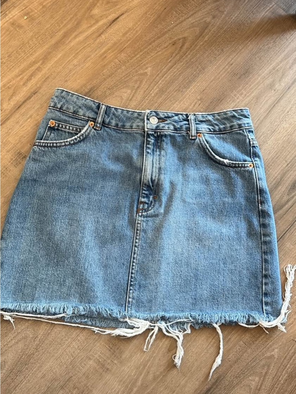 Topshop Denim Mini Skirt